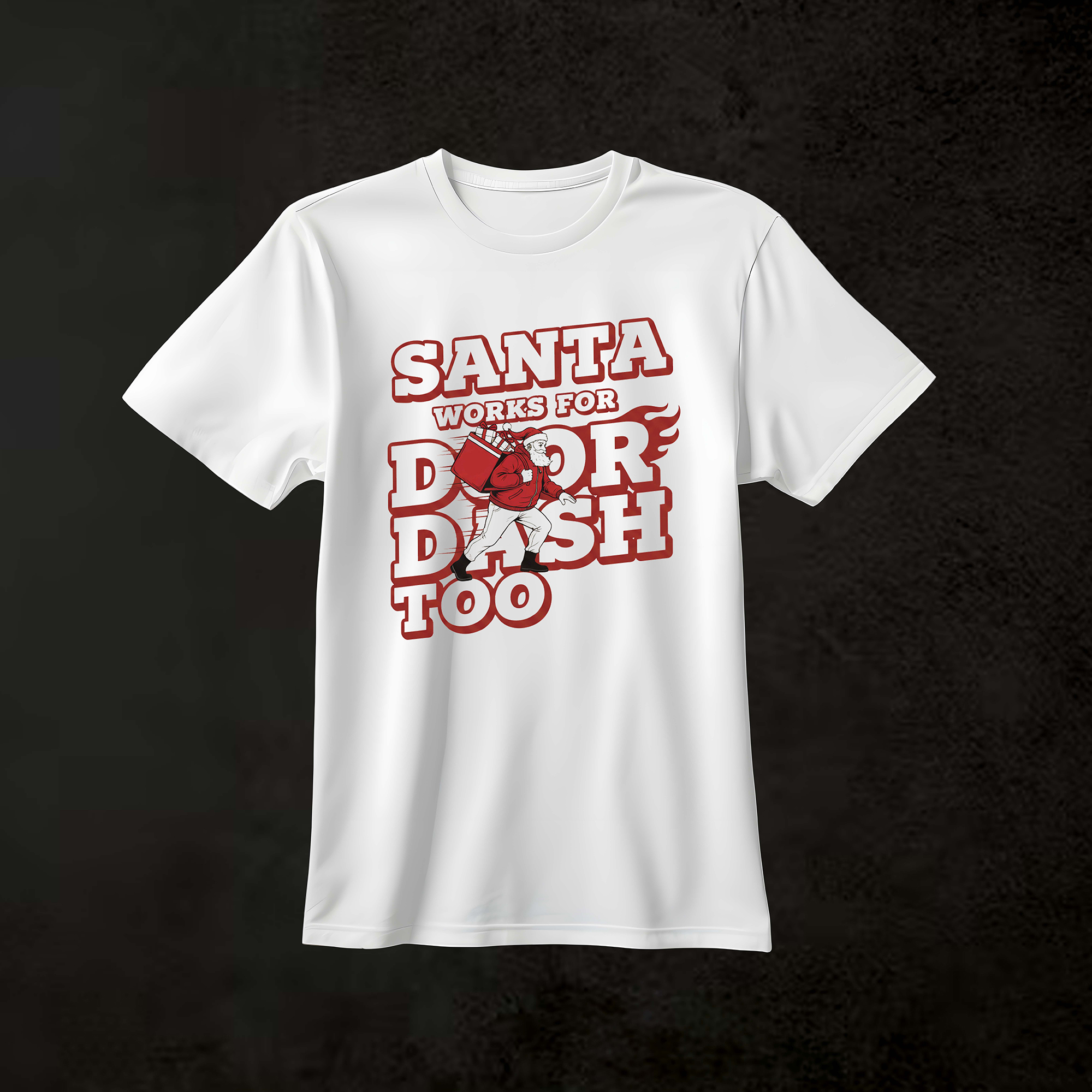 Santa Works for DoorDash Tee