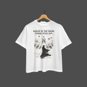 Naked in the snow. Tee